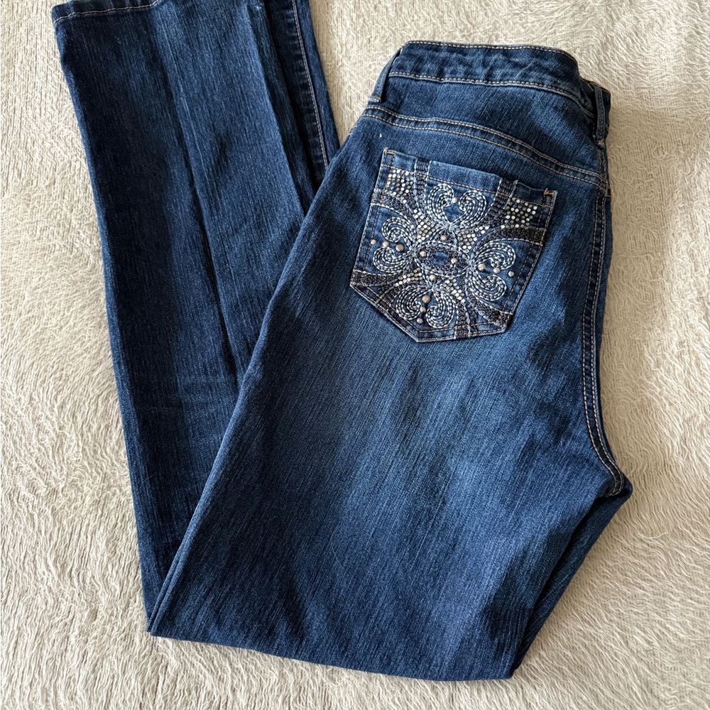 Nine West Embellished Blue Jeans